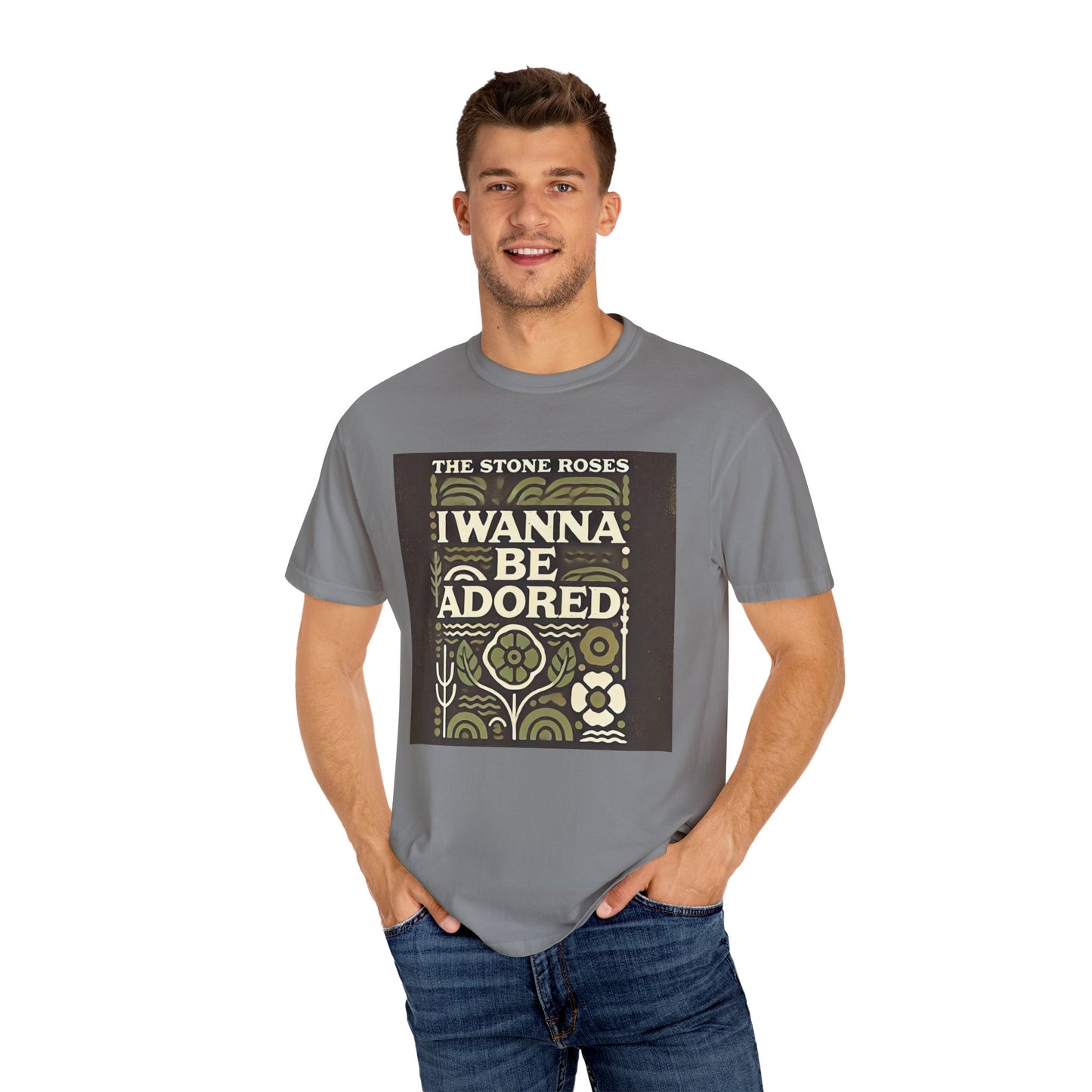 I Wanna Be Adored Stone Roses  - Graphic Comfort Colors Garment Dyed Shirt