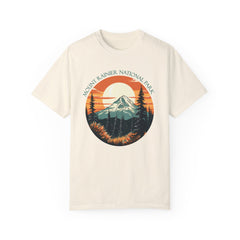 Mount Rainier National Park Graphic, Comfort Colors Soft Relaxed Fit Unisex Garment-Dyed T-shirt