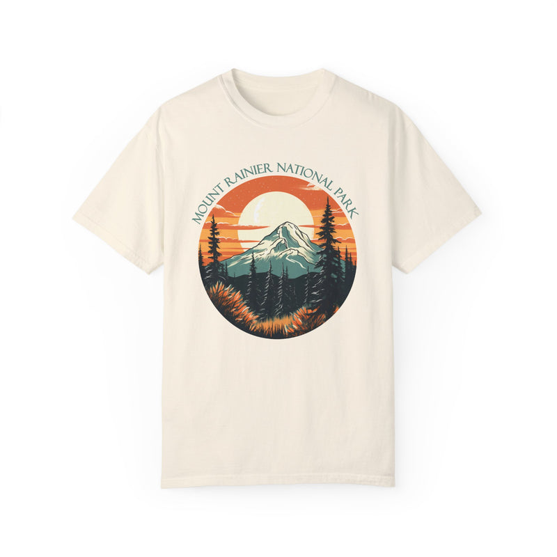 Mount Rainier National Park Graphic, Comfort Colors Soft Relaxed Fit Unisex Garment-Dyed T-shirt