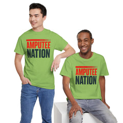 Amputee Nation Unisex Heavy Cotton Tee, Support Shirt, Gift for Amputees, Awareness Apparel, Casual Comfort Wear