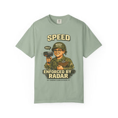 Speed Enforced By Radar T-Shirt — MASH 4077 Retro Traffic Cop Graphic Tee