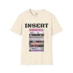 THE 80S VHS Tape Stack  - Unisex Softstyle T Shirt