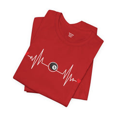Billards Heart Beat Eight Ball Graphic - Unisex Jersey Short Sleeve Tee
