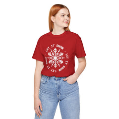 Let It Snow Snowflake T-Shirt — Christmas Winter Tee