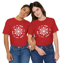 Let It Snow Snowflake T-Shirt — Christmas Winter Tee
