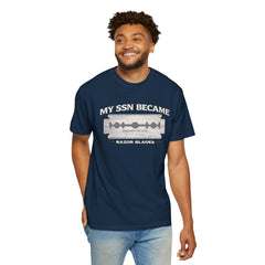 My SSN Became Razor Blades Graphic Vintage Submarine Veteran Tee
