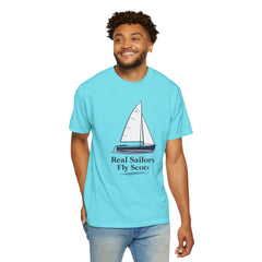 Hempstead Bay Sailing Club Graphic T-Shirt — "Real Sailors Fly Scots" Nautical Tee