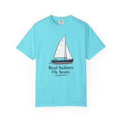 Hempstead Bay Sailing Club Graphic T-Shirt — "Real Sailors Fly Scots" Nautical Tee