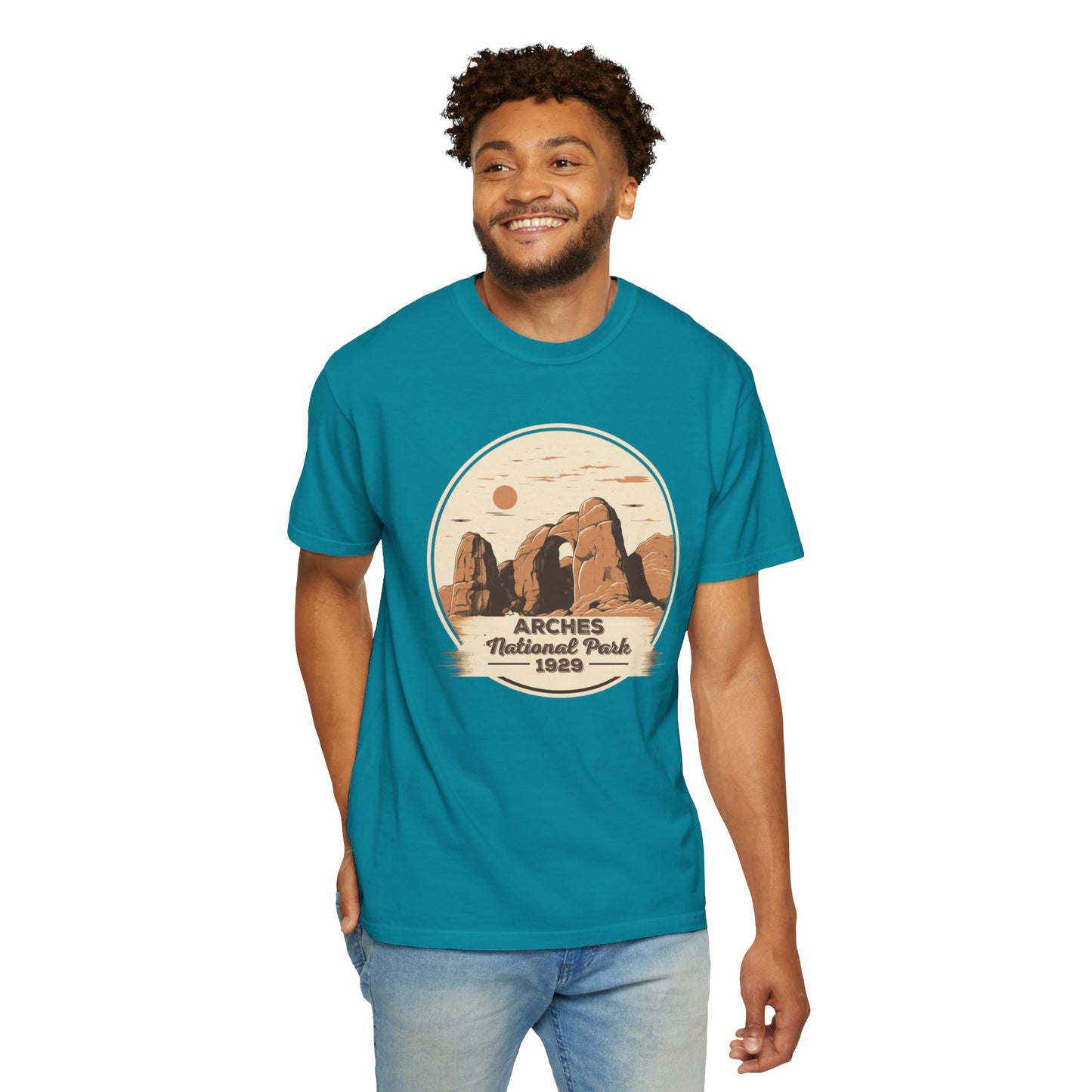 Arches National Park Graphic, Comfort Colors Soft Relaxed Fit Unisex Garment-Dyed T-shirt