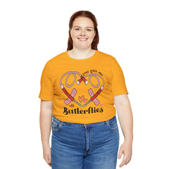 Phlebotomist Heart Butterflies Tee
