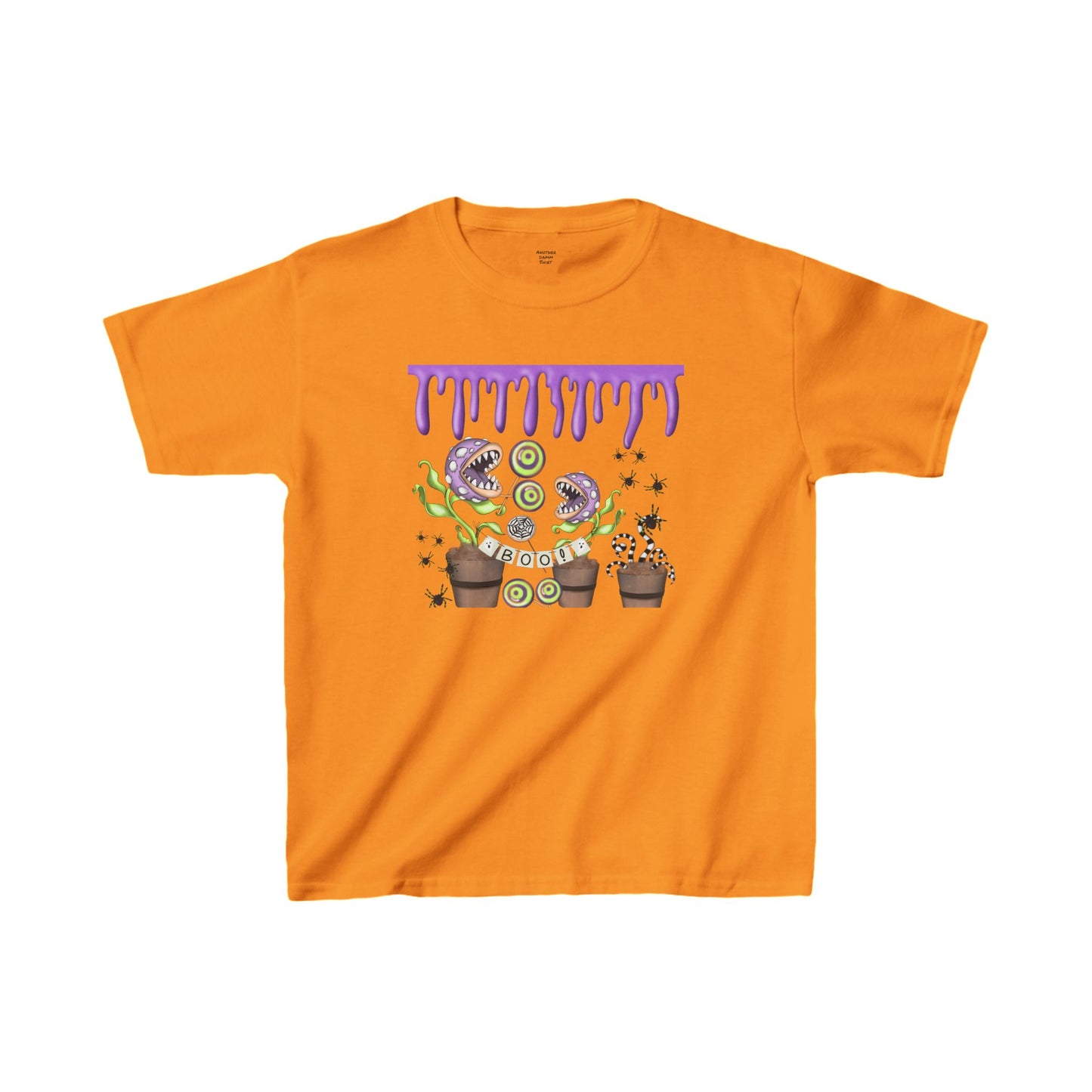 Kid Eating Halloween Plants  - Kids Heavy Cotton™ Tee