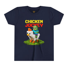 Youth Chicken Jockey Tee - Fun Gamer T-Shirt for Kids