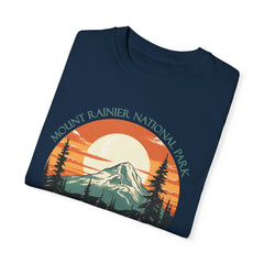 Mount Rainier National Park Graphic, Comfort Colors Soft Relaxed Fit Unisex Garment-Dyed T-shirt
