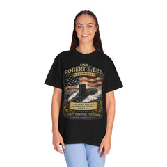 USS Robert E Lee SSBN 601 Submarine T-Shirt with a quote from its namesake