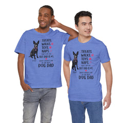 Personalized Dog Dad T‑Shirt — "Treats. Walks. Toys. Naps." Father's Day Gift