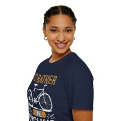 Cycling Enthusiast Unisex T-Shirt - 'I'd Rather Be Cycling' Design