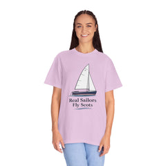 Hempstead Bay Sailing Club Graphic T-Shirt — "Real Sailors Fly Scots" Nautical Tee