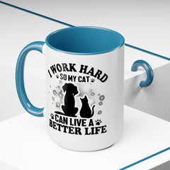 Cat slave mug, funny cat mug, gift for cat lover, crazy cat lady gift, pet owner gift, kitten lover mug, cat gift, animal lover present
