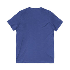 Forest Maiden V-Neck Tee — Woman with Dog & Nature Illustration