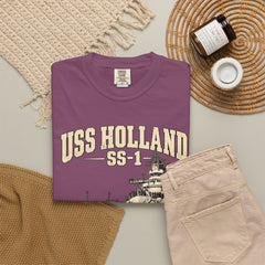 USS Holland SS-1 Submarine Vintage Graphic T-Shirt — Navy History Tee