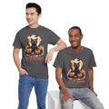 Black Cat And Pumpkin! Graphic Unisex Heavy Cotton Tee