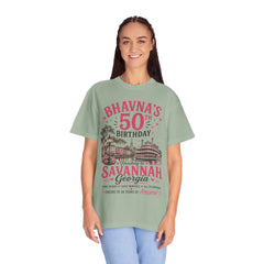 Bhavna Personalized 50th Birthday Girls Trip Savannah, Georgia T-Shirt