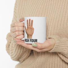 Funny Amputee High Four Ceramic Mug