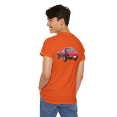 Red Corvette Summer Unisex Tee - I'm Vetted For Life Front and Back Image T Shirt