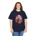 Fiery Fire Ghost - Graphic Unisex Heavy Cotton Tee