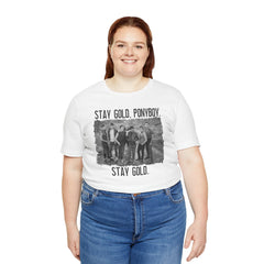 The Outsiders Shirt, Front and Back Images, Greasers Characters Shirt, Unisex Jersey Short Sleeve Tee