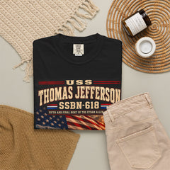 USS Thomas Jefferson SSBN-618 Submarine - "Forty One for Freedom" Patriotic Navy Tee