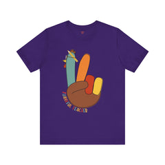 Thankful Teacher T‑Shirt – Hand Turkey Teacher Appreciation Tee