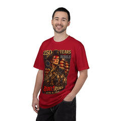 Rebel Rebel 250 Years T-Shirt — 1776–2026 Patriotic Vintage Flag Tee