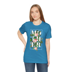 Floral Tee - Unisex Jersey Short Sleeve Tee - Mother In The Flowers, Positive Vibes