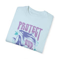 Whales, Protect Our Ocean -  Graphic Unisex Garment-Dyed T-shirt