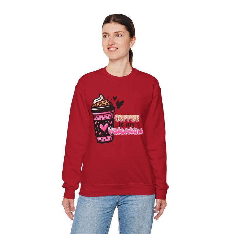Woman's Coffee Is My Valentine - Unisex Heavy Blend™ Crewneck Sweatshirt
