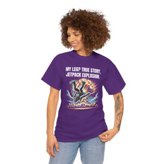 Amputee Exploding JetPack Humor - Unisex Garment-Dyed T-shirt