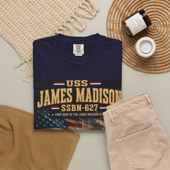 USS James Madison SSBN-627 Submarine T-Shirt — Forty One For Freedom Patriotic Navy Tee