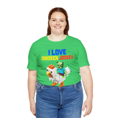 Video Game Movie I Love Chicken Jockey Tee - Unisex Short Sleeve T-Shirt