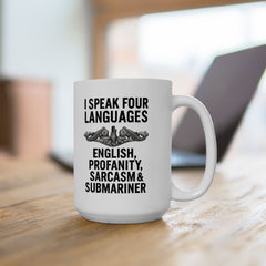 Submarine Enlisted Language Lover Ceramic Mug | Navy Submarine Coffee Cup