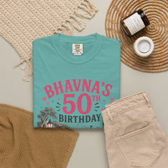 Bhavna Personalized 50th Birthday Girls Trip Savannah, Georgia T-Shirt