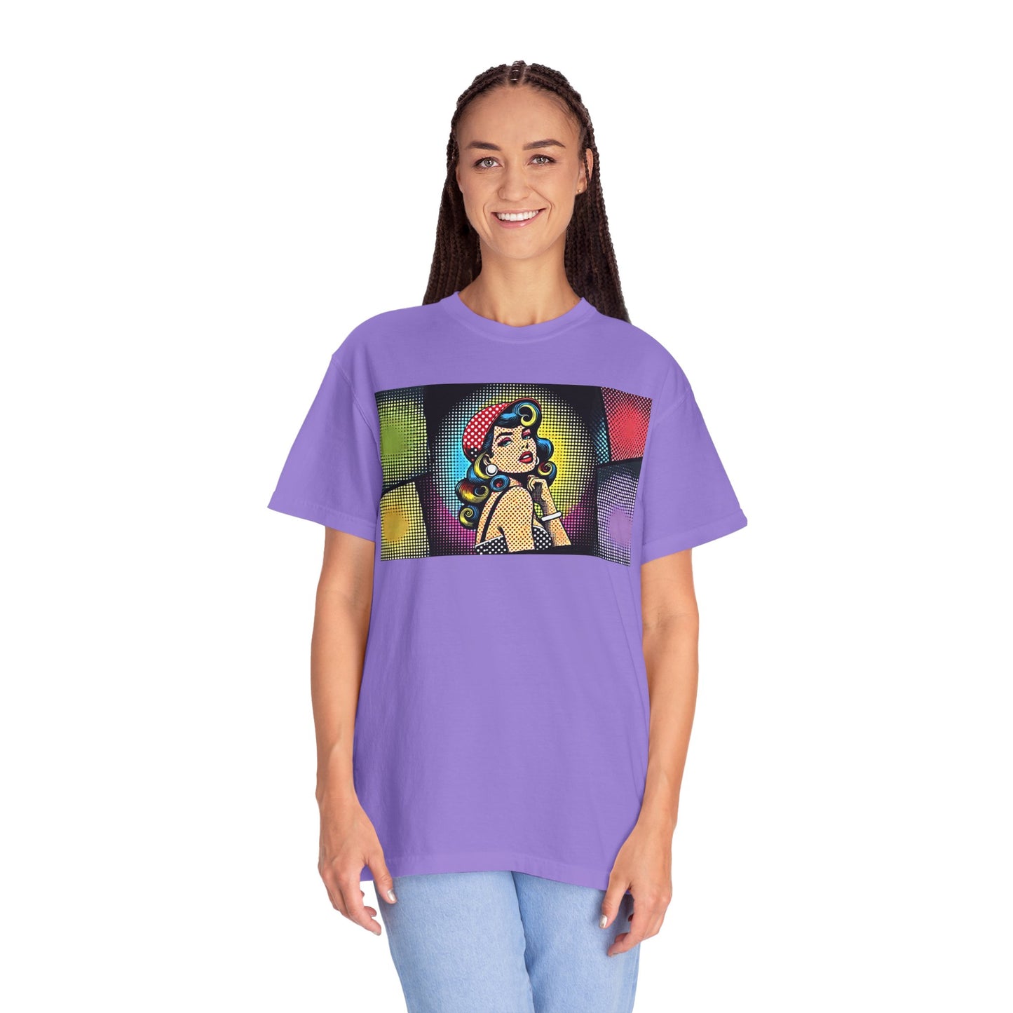 Pop Art Pinup Girl - Comfort Colors Garment Dyed Shirt