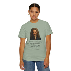 Isaac Newton Quote T-Shirt — "Gravity wasn't my idea" Scientific Humor Tee