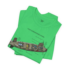 How Submarines Work Unisex Tee - Educational Graphic Shirt for Maritime Enthusiasts