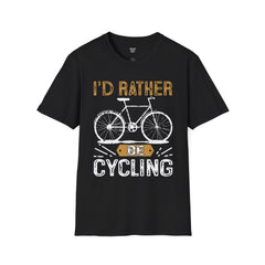 Cycling Enthusiast Unisex T-Shirt - 'I'd Rather Be Cycling' Design