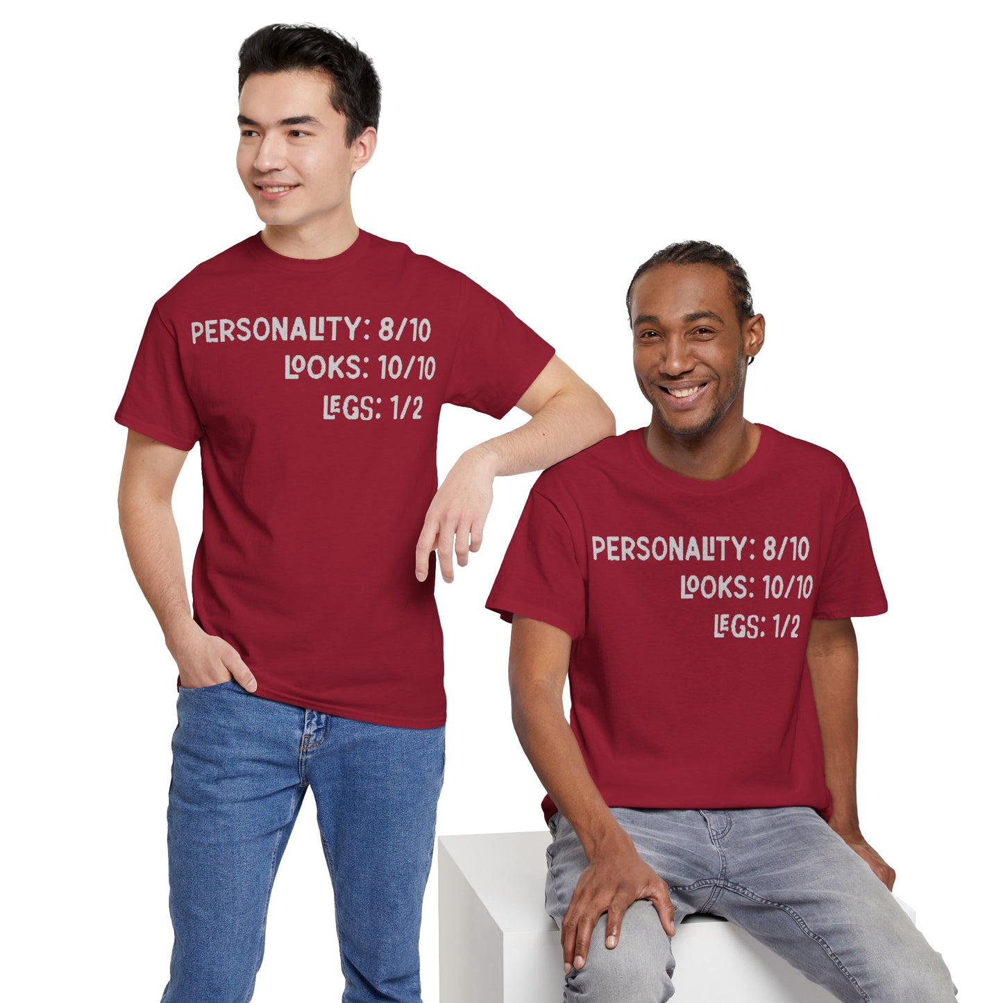 Personality, Looks, Fingers Count - Unisex Heavy Cotton Tee / Prosthetic Humor / One Leg / One Arm / Missing Fingers