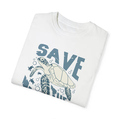 Sea Turtles, Save The Turtles -  Graphic Unisex Garment-Dyed T-shirt