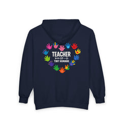 Colorful Teacher Of Tiny Humans Zippered Hoodie