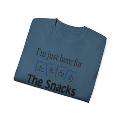 I'm Just Here For the Snacks Mahjong Tiles Unisex Ultra Cotton Tee / See our matching Coffee Mugs