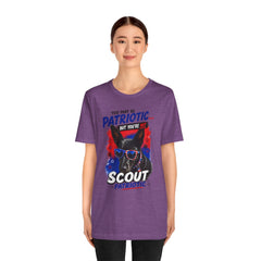 Personalized With Your Dogs Image and Name Patriotic Unisex Jersey Short Sleeve Tee